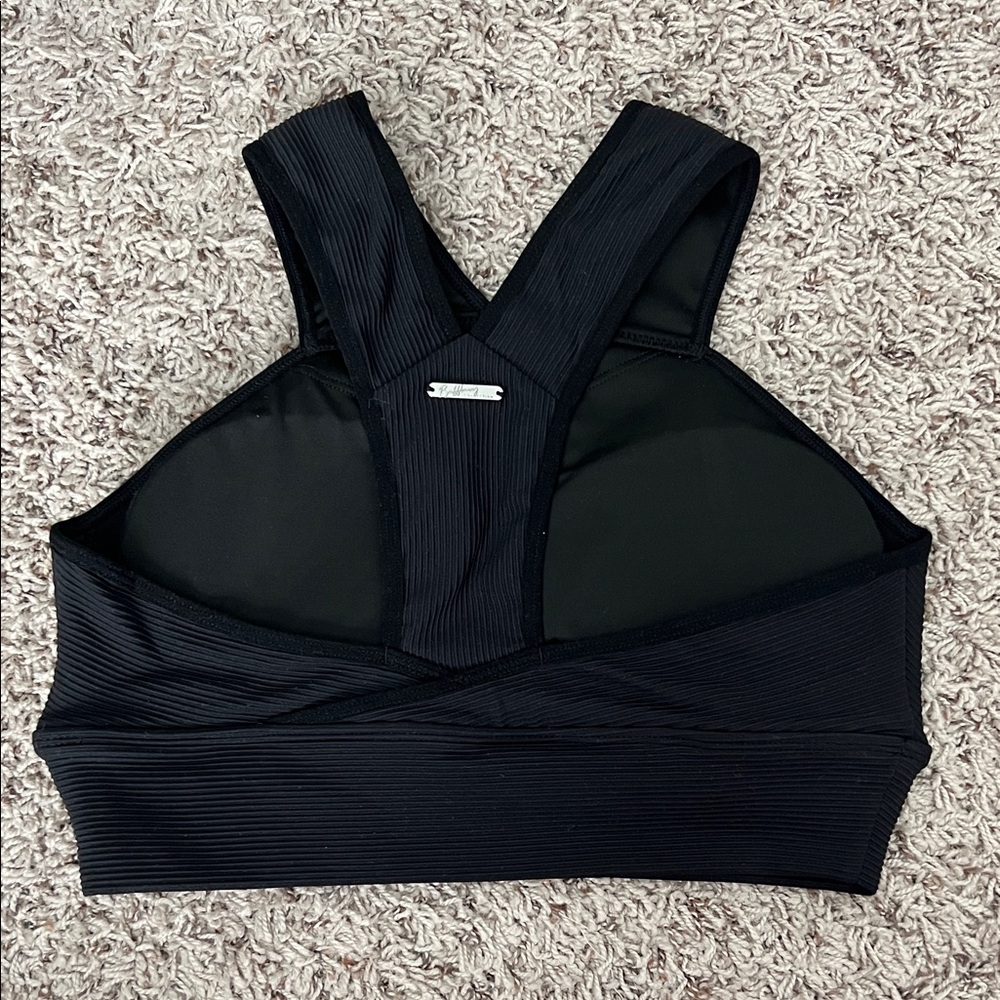 Women's Black Sports Bra - Picture 2 of 2